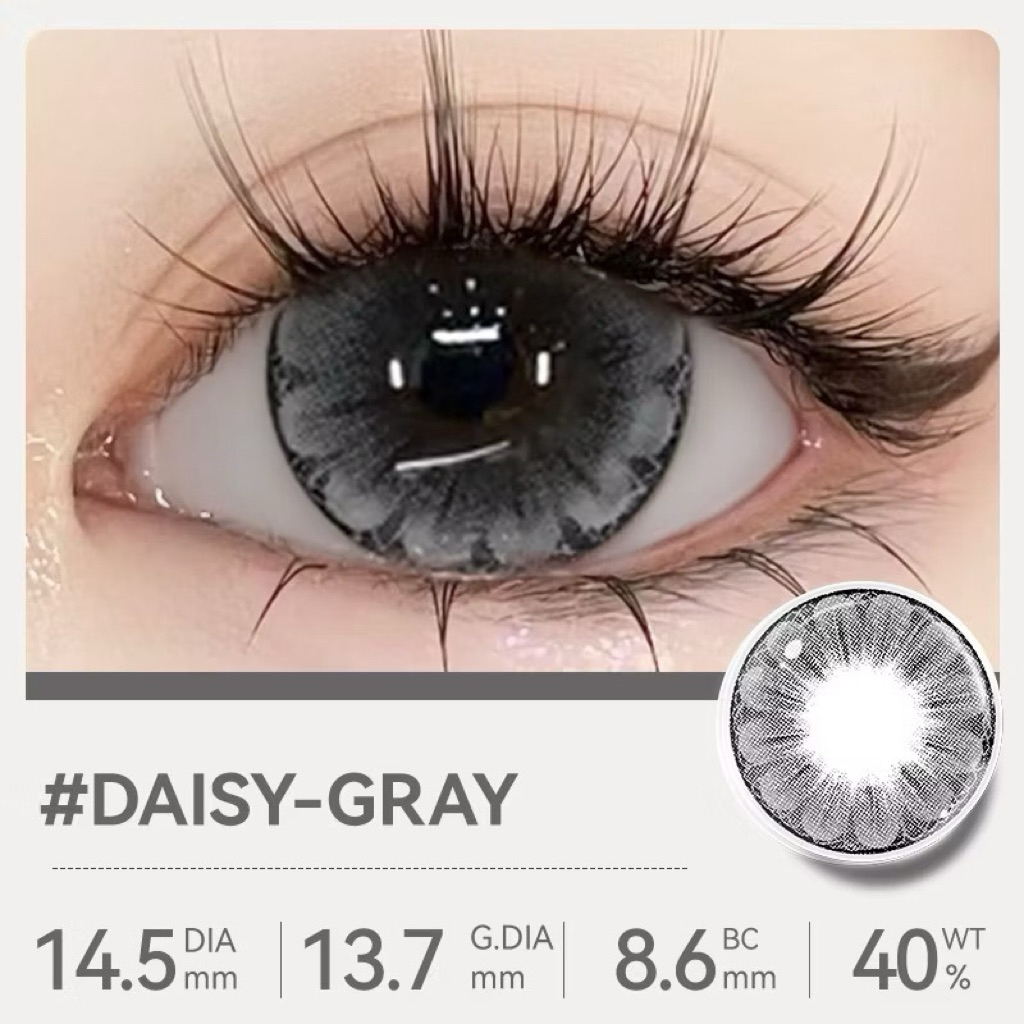 Starlens 6th tone xám giãn tròng 14.5mm,màu tự nhiên dễ đeo,2 chiếc 6tháng