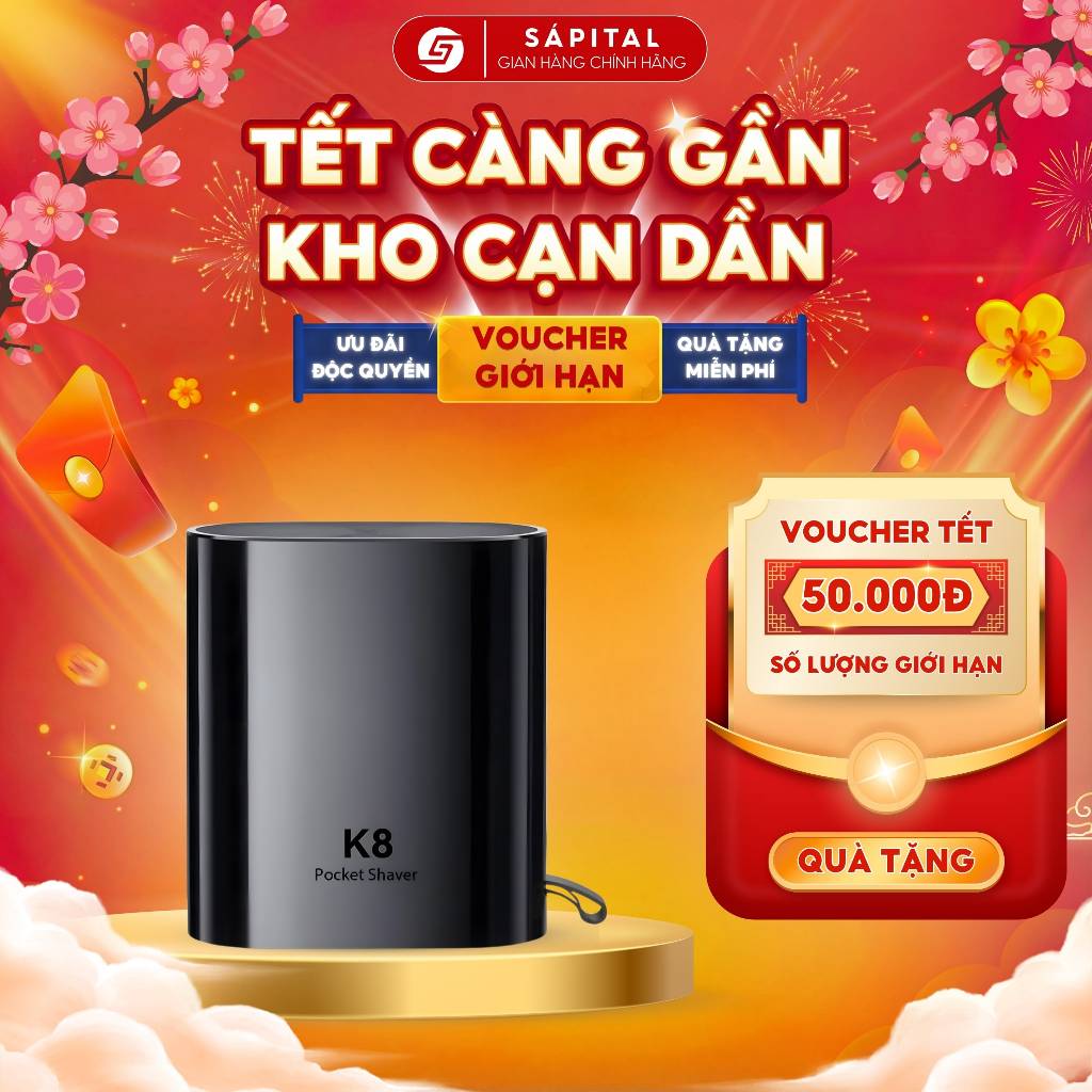 [BH 3T] Máy Cạo Râu ENCHEN K8 - Máy cạo râu với lưỡi tự mài, Chống nước IPX7, Pin 2 tháng