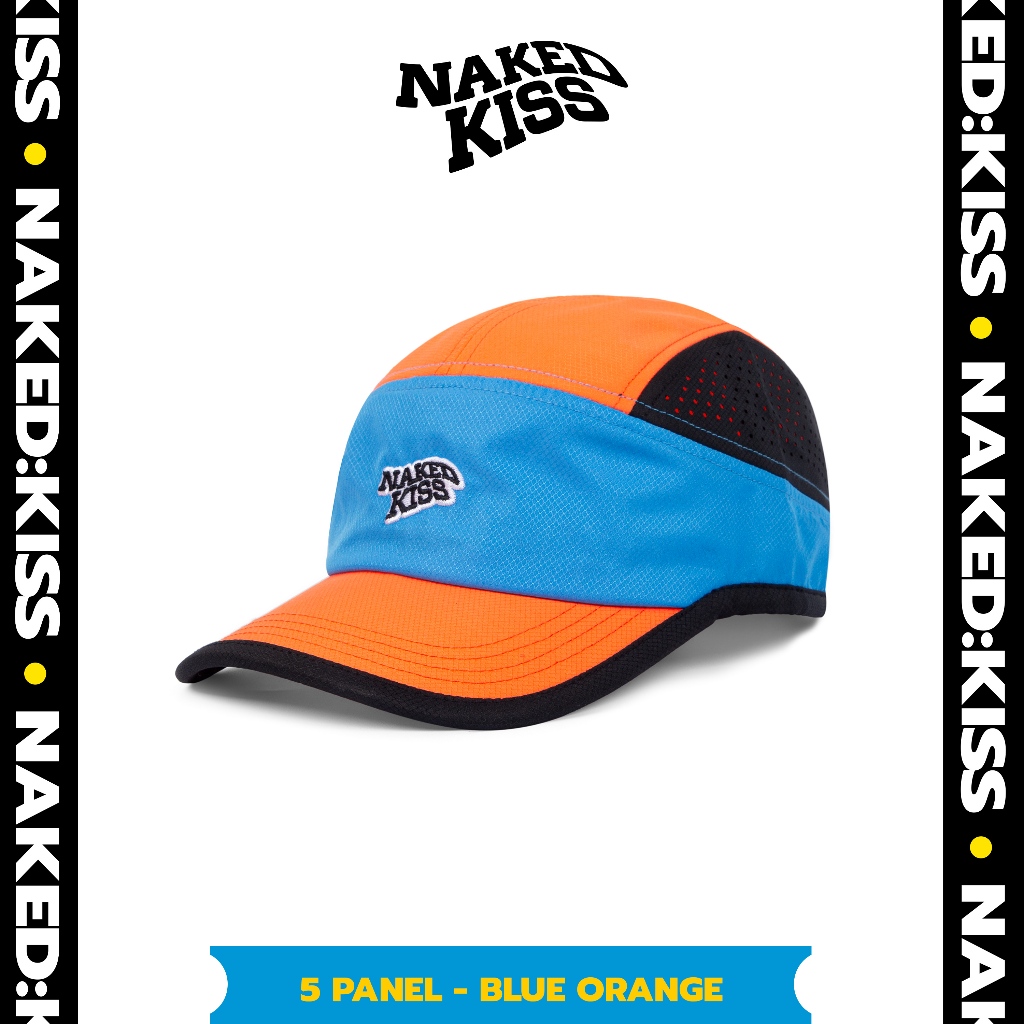 Mũ 5 Panel Cap Naked Kiss | Blue-Orange | Nylon - Mesh
