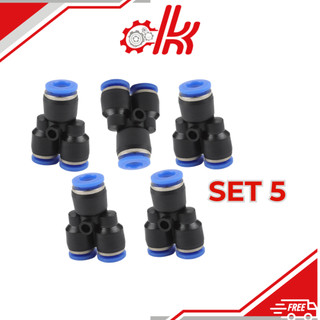 Nối 3 đầu ống PY - Đầu Nối Nhanh Khí Nén - Cút Nối Chia 3 Ngã