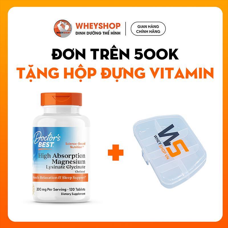 Viên uống magie Doctor's Best High Absorption Magnesium dễ hấp thụ, giảm stress, mất ngủ, chuột rút 