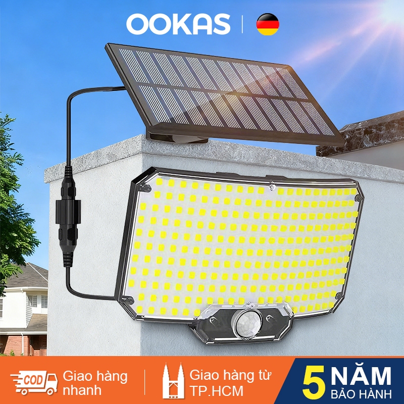 OOKAS Đèn năng lượng mặt trời, Chống nước IP68, đèn sân vườn ngoài trời