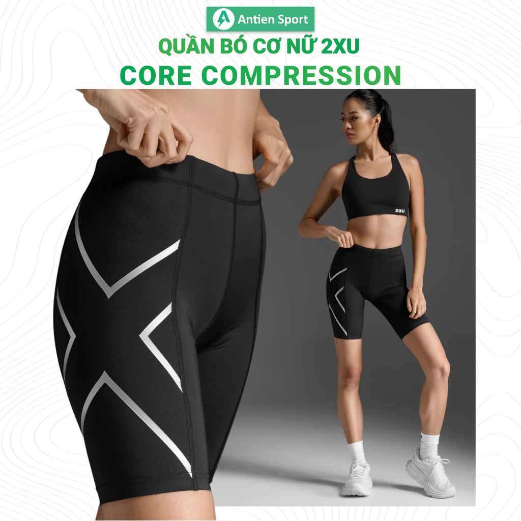 Quần Ngắn Bó Cơ Nữ 2XU Core Compression - Đen