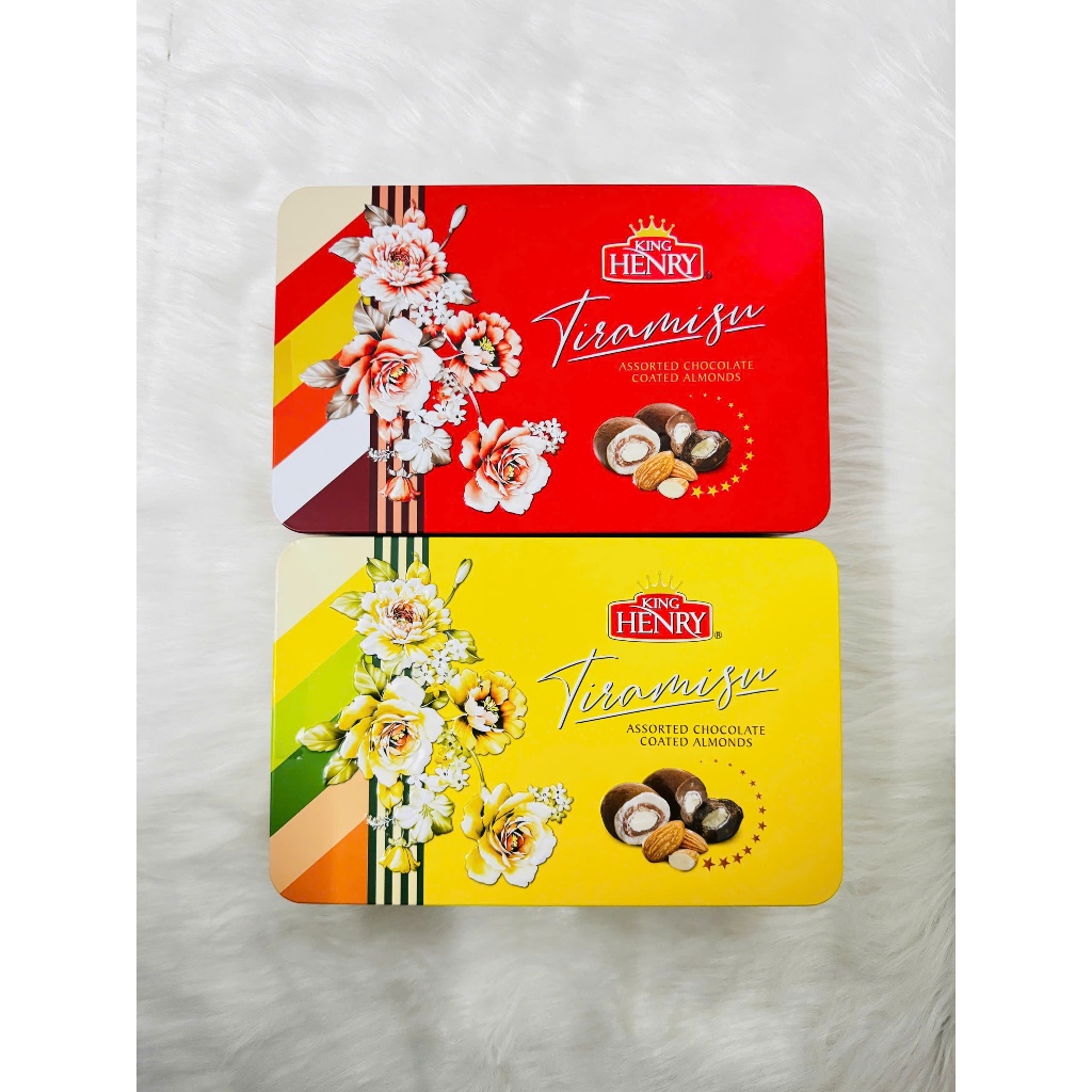 SOCOLA TIRAMISU HẠNH NHÂN KING HENRY MALAYSIA - HỘP THIẾC 180G