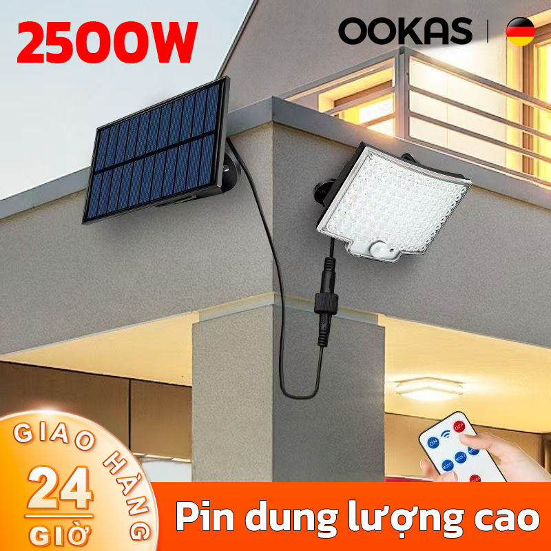 OOKAS Đèn năng lượng mặt trời, đèn sân vườn ngoài trời, Đạt chuẩn chống nước IP67，Đèn sân