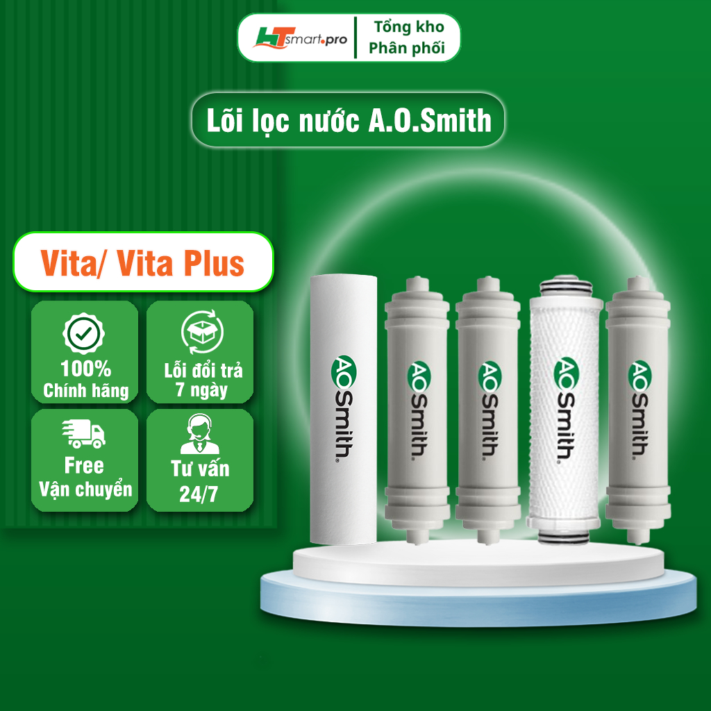 BỘ LÕI LỌC MÁY AOSMITH Vita | Vita Plus- Hàng Chính Hãng- HTSMART.PRO
