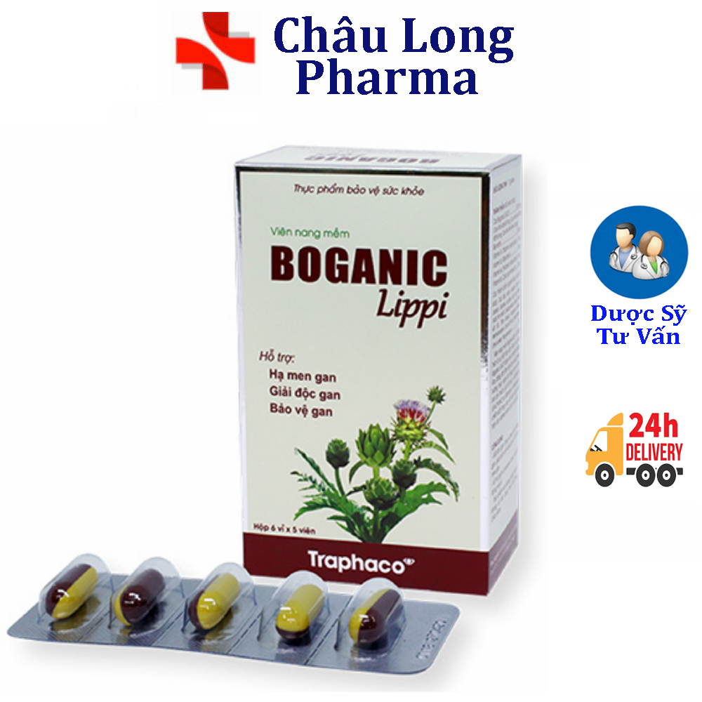 Boganic Lippi Traphaco hộp 30 viên giải độc gan hạ men gan