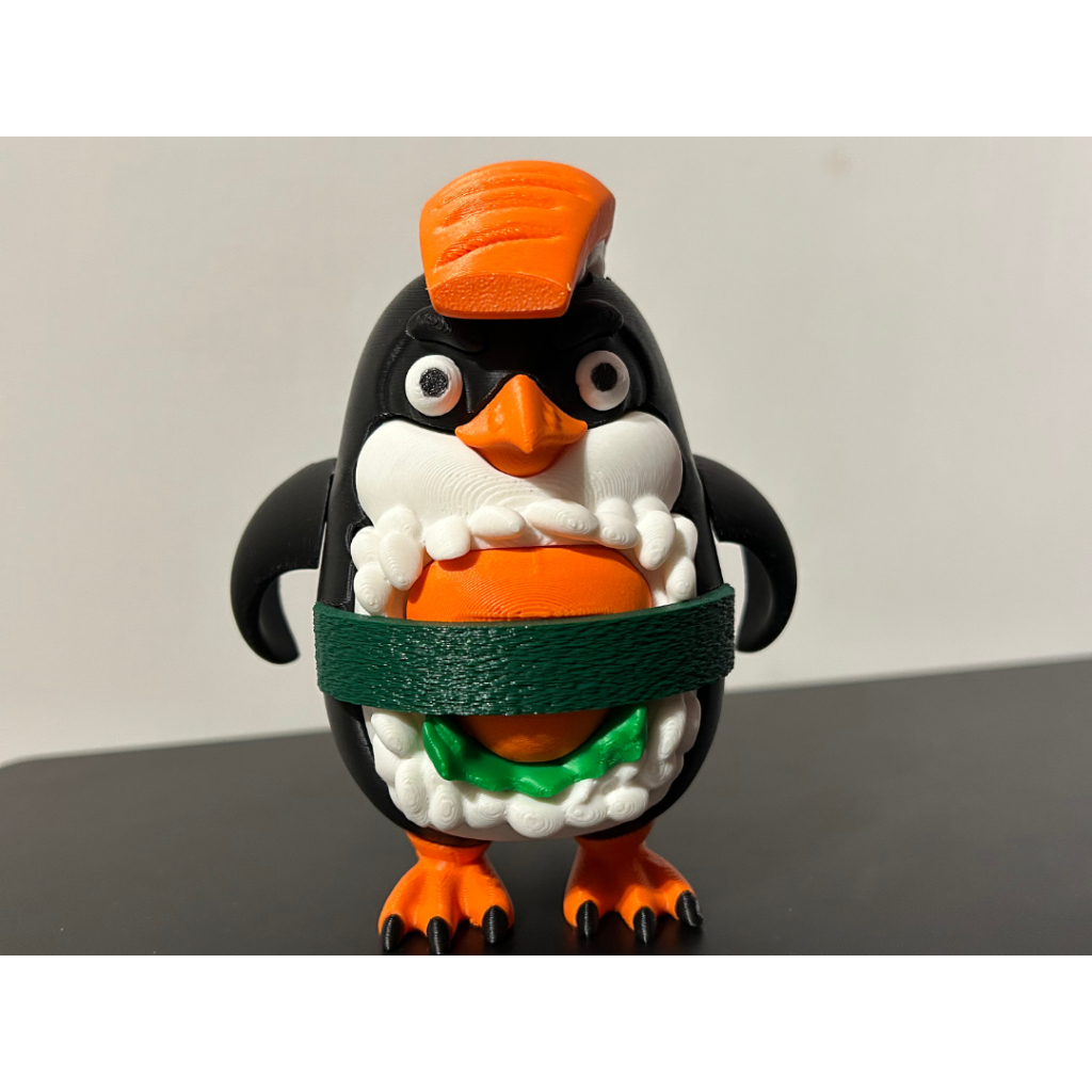 mô hình đồ chơi in 3D, nhân vật meme Pinguini Sushini, đồ chơi trưng bày