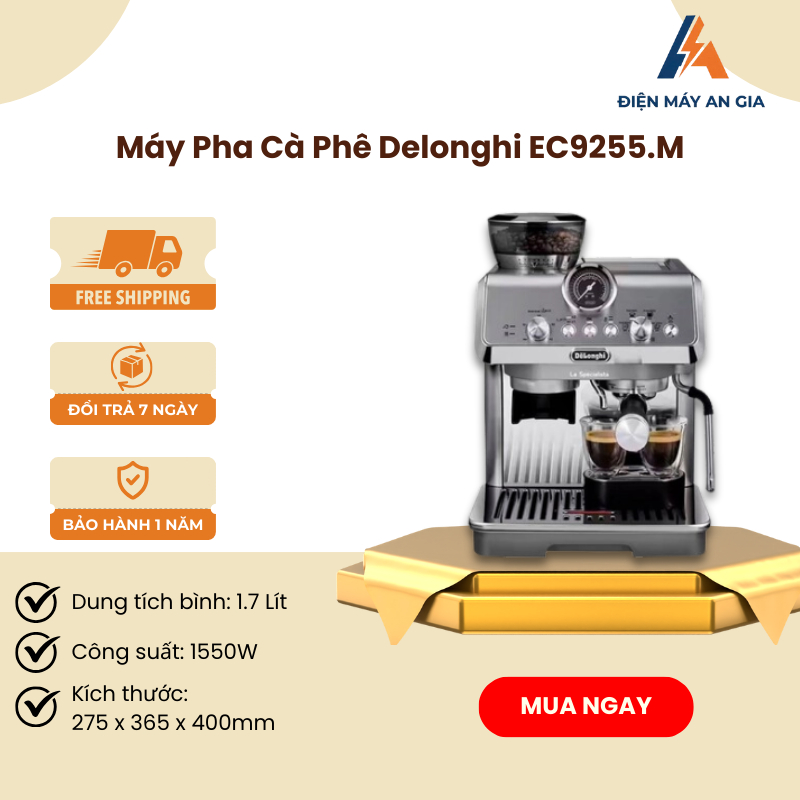 Máy Pha Cà Phê Espresso DeLonghi La Specialista Arte Evo EC9255.M - 3 Chế Độ Nhiệt - PEB
