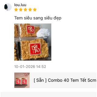 [ Sẵn ] Combo 40 Tem Tết 5cm , Tem Chúc Mừng Năm Mới
