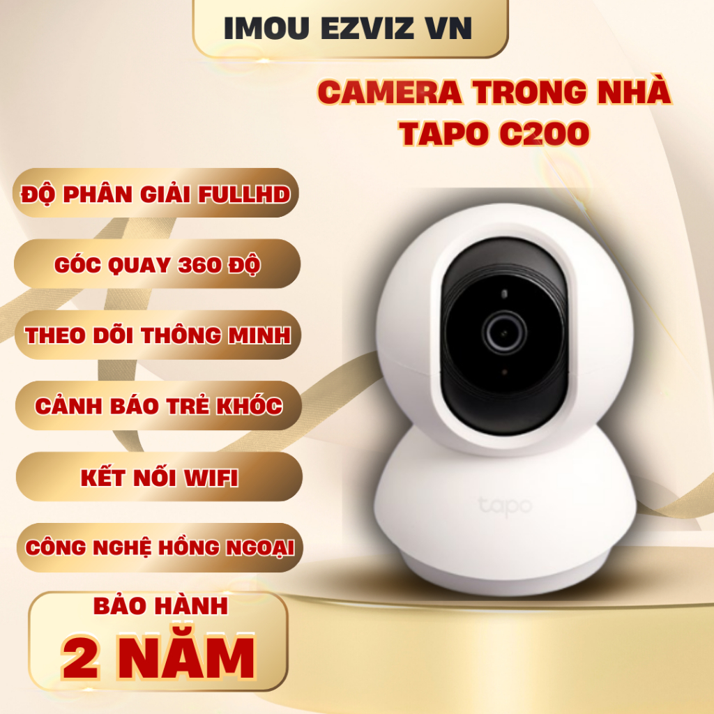 Camera TAPO C200 , C222, C216, C100 ,camera wifi xoay 360 theo chuyển động đàm thoại 2 chiều, cảnh b
