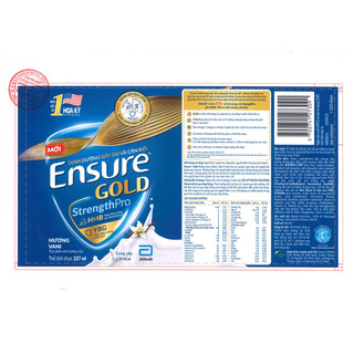 Thùng Sữa Bột Pha Sẵn Abbott Ensure Gold Vigor 237ml