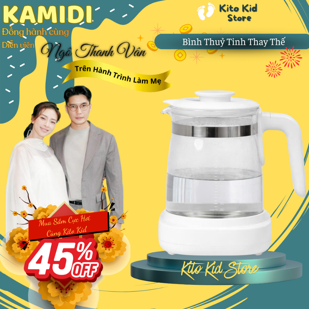 Ấm Đun Nước - Bình Thuỷ Tinh Thay Thế Của Máy Kamidi Speed 2 và Kamidi Lux 1