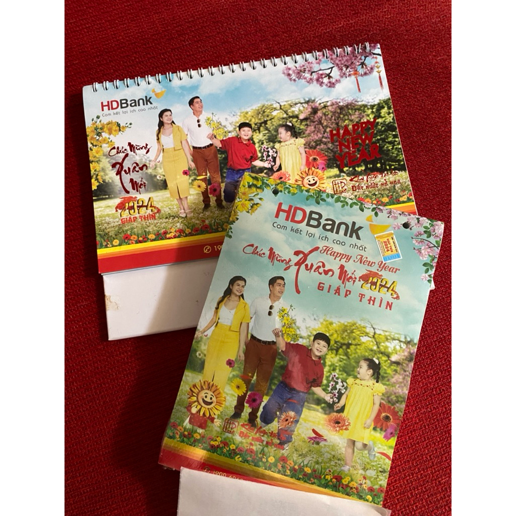 [LỊCH TẾT 2024] Set lịch block đại lịch để bàn HD bank 2024 Tết Giáp Thìn lịch kỷ niệm