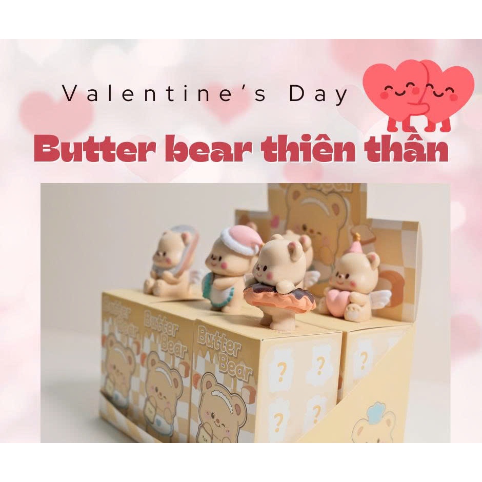 ( Butter Bear thiên thần) Blindbox hộp mù nhân vật hoạt hình gấu Butter Bear thiên thần đáng yêu
