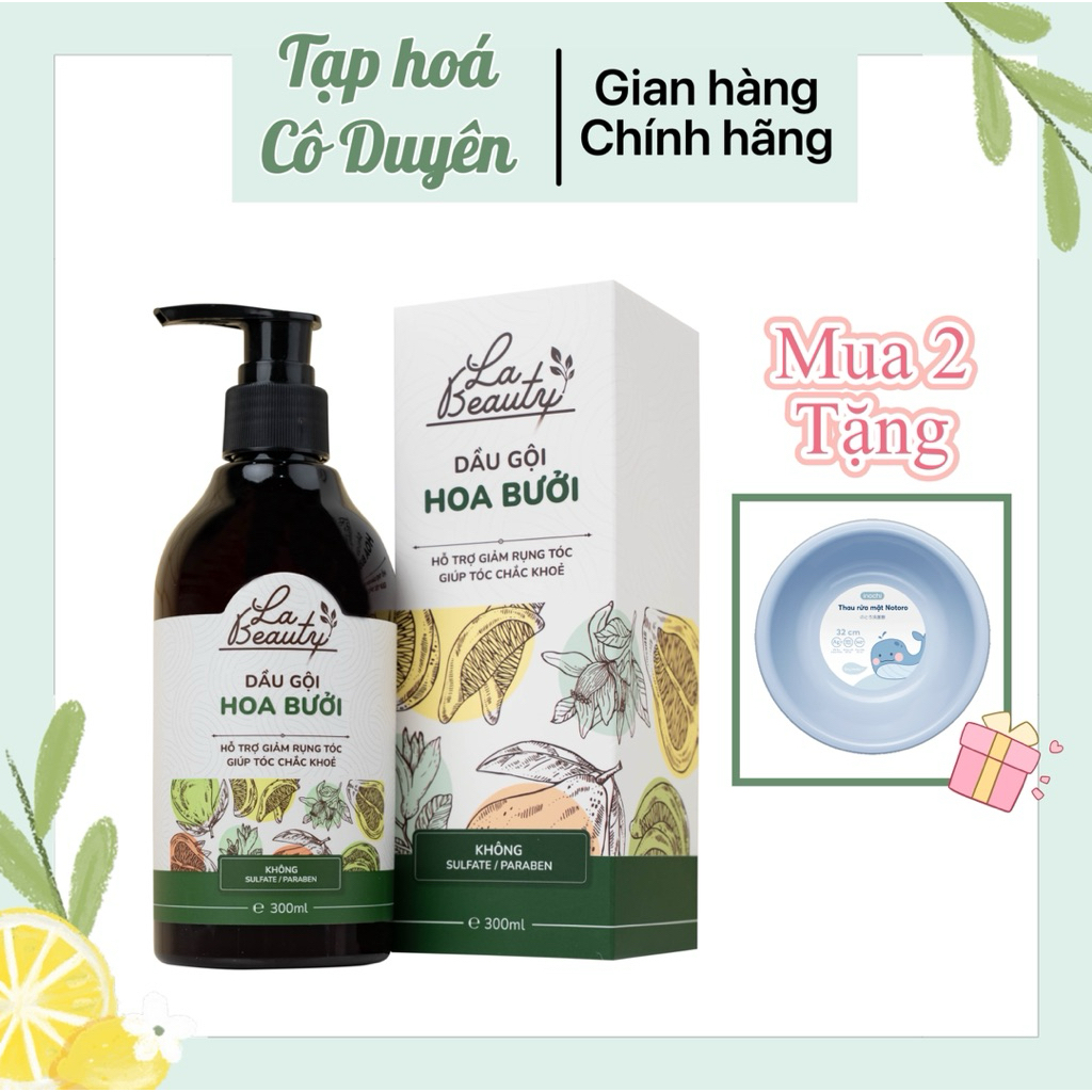 [Chính hãng] Dầu gội Hoa Bưởi La Beauty giảm gãy rụng, kích thích mọc tóc (300ml)