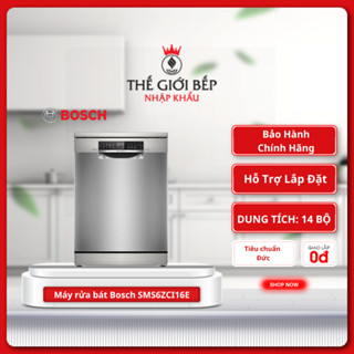 Máy rửa bát Bosch SMS6ZCI16E serie 6 - Sấy Zeolith, Rửa Êm Tiết Kiệm Điện Nước