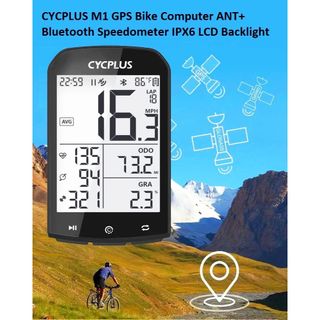Đồng Hồ Tốc Độ Xe Đạp Cycplus M1 GPS ANT+ Bluetooth 5.0 Speedometer LCD 2.9" Backlight IPX6 Tương Thích Strava Garmin