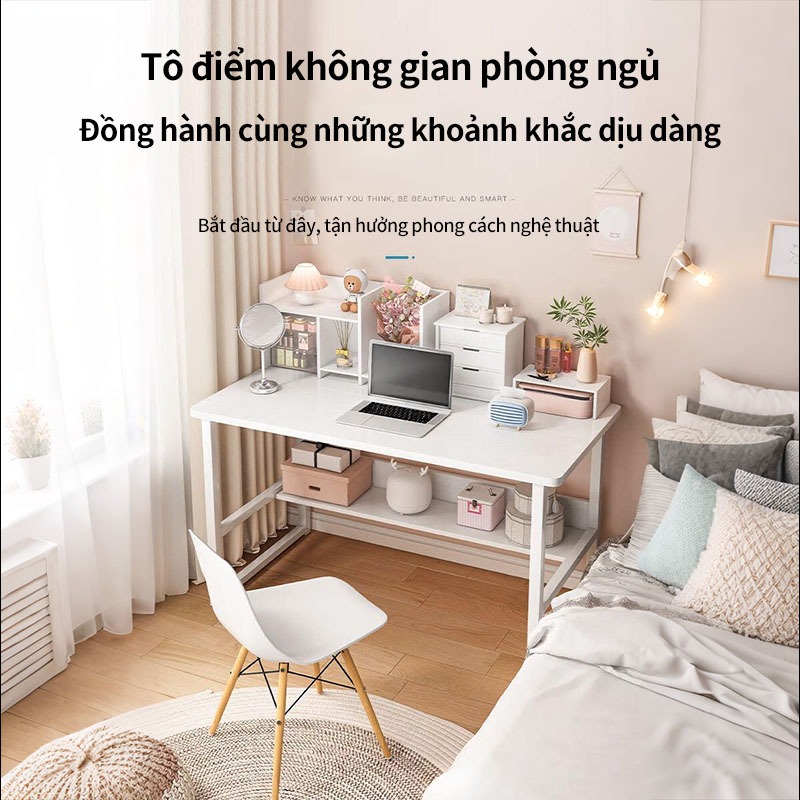 Bàn học gia dụng cho nữ, bàn dài phòng ngủ nhà thuê, bàn dài cửa sổ, bàn máy tính hẹp ban công | BigBuy360 - bigbuy360.vn