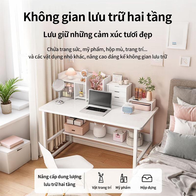 Bàn học gia dụng cho nữ, bàn dài phòng ngủ nhà thuê, bàn dài cửa sổ, bàn máy tính hẹp ban công | BigBuy360 - bigbuy360.vn