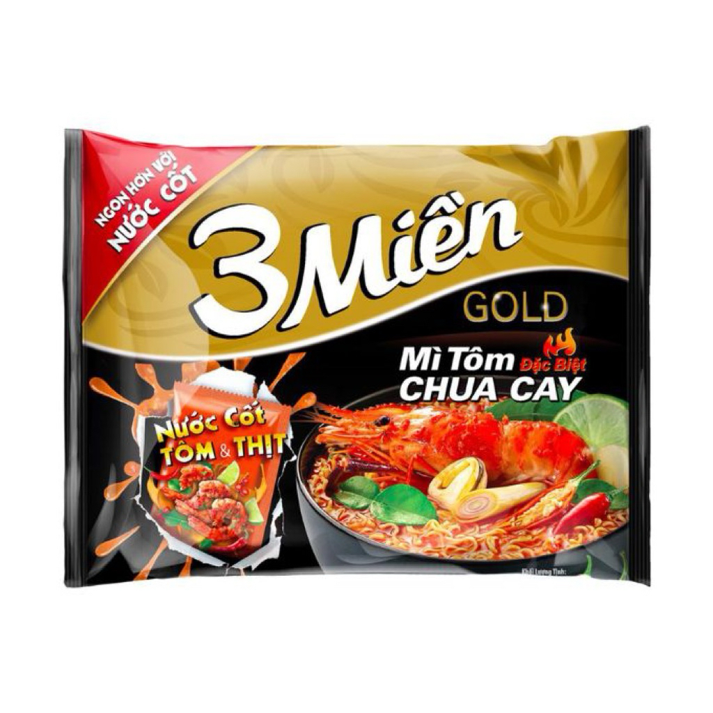 Mì tôm chua cay đặc biệt Gold 3 Miền (30 gói x 75g)
