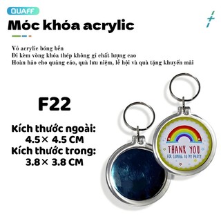 QUAFF- 10pcs Code Keychains, Transparent Acrylic QR Code Keychain Blanks - No printed content