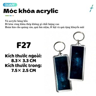 QUAFF- 10pcs Code Keychains, Transparent Acrylic QR Code Keychain Blanks - No printed content