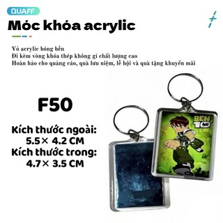 QUAFF- 10pcs Code Keychains, Transparent Acrylic QR Code Keychain Blanks - No printed content