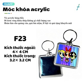 QUAFF- 10pcs Code Keychains, Transparent Acrylic QR Code Keychain Blanks - No printed content