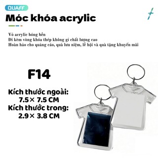 QUAFF- 10pcs Code Keychains, Transparent Acrylic QR Code Keychain Blanks - No printed content
