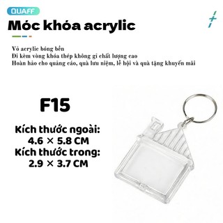 QUAFF- 10pcs Code Keychains, Transparent Acrylic QR Code Keychain Blanks - No printed content