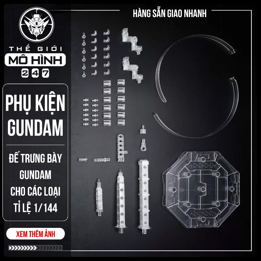 Đế trưng bày Gundam cao cấp (có thể trưng bày cùng nhiều hiệu ứng effect)