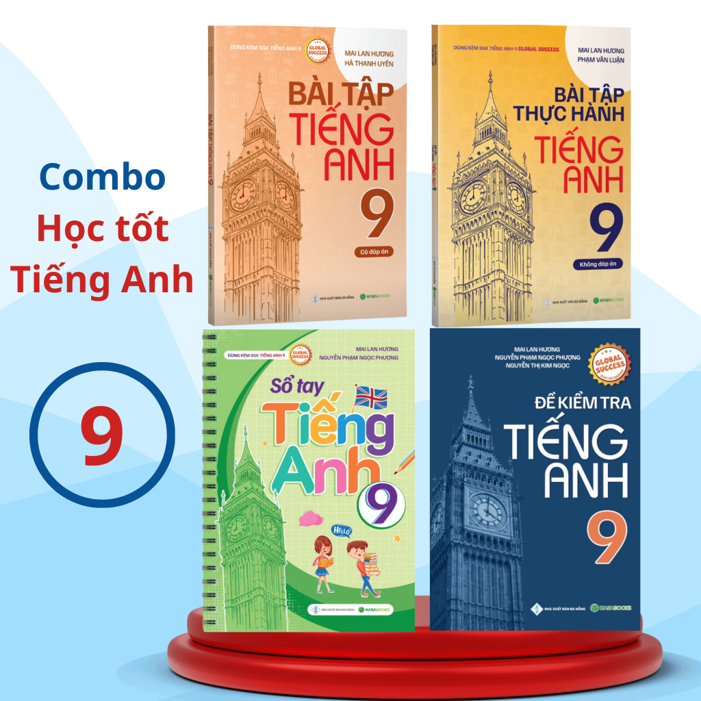 Combo Học Tốt Tiếng Anh 9 Global Success, Bài tập Tiếng Anh, Sổ tay Tiếng Anh, Đề kiểm tra Tiếng Anh
