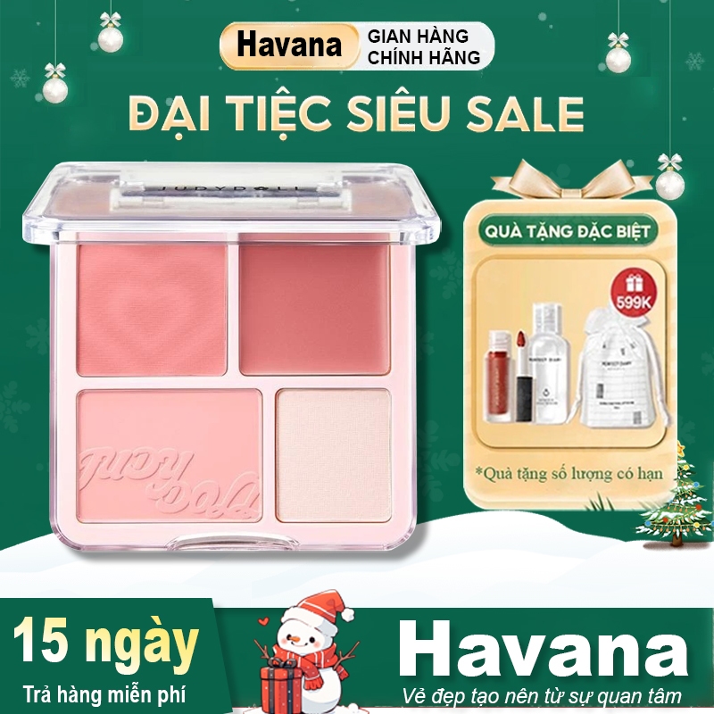Bảng Phấn Má Hồng JUDYDOLL 4 ô Blush & Highlight Palette 9g