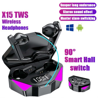 Tai Nghe Bluetooth Gaming X15 Pin 5- 7h Âm Thanh Rõ Cảm Ứng , bảo hành 12 tháng
