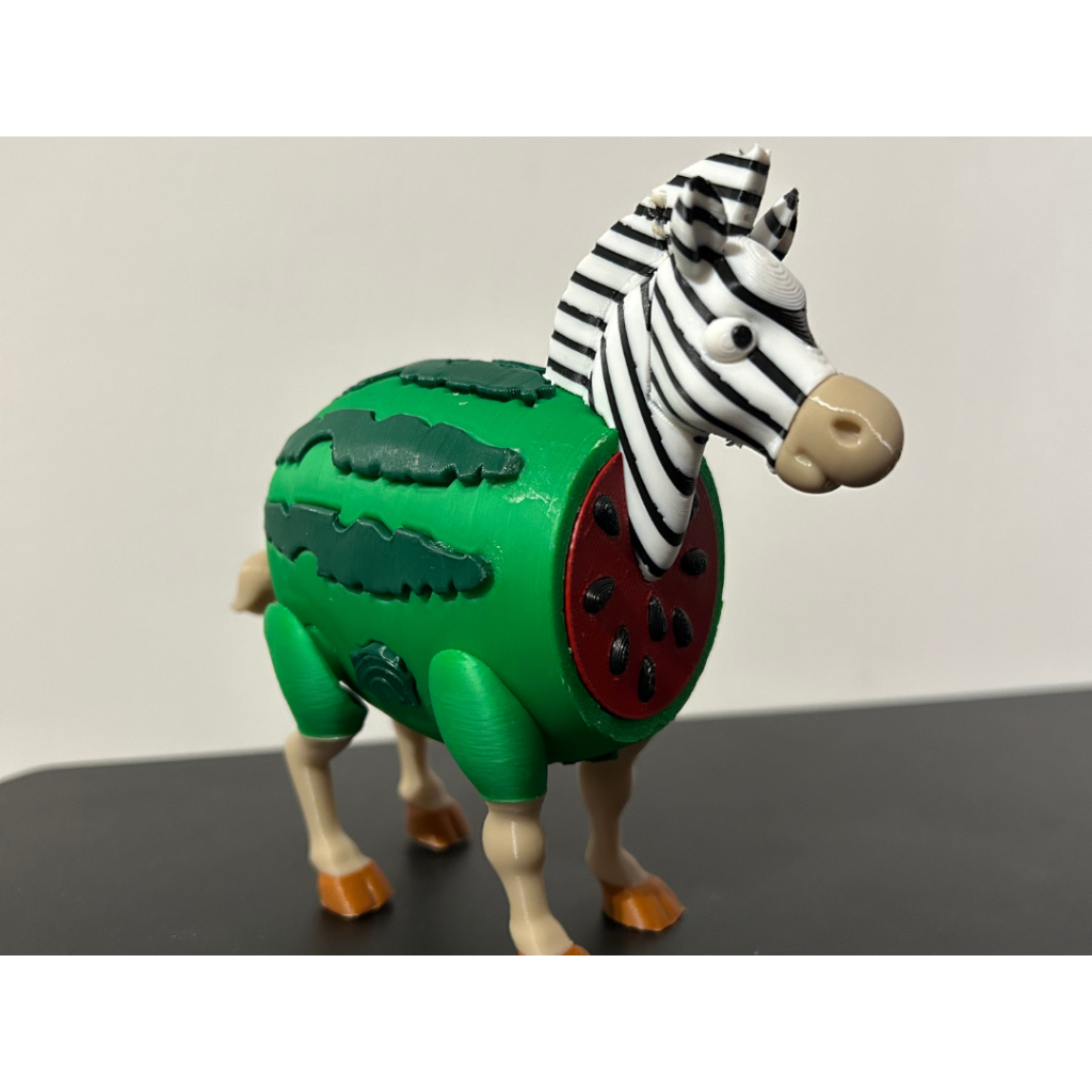 mô hình đồ chơi in 3D của nhân vật meme Zibra Zubra Zibralini, đồ chơi trưng bày