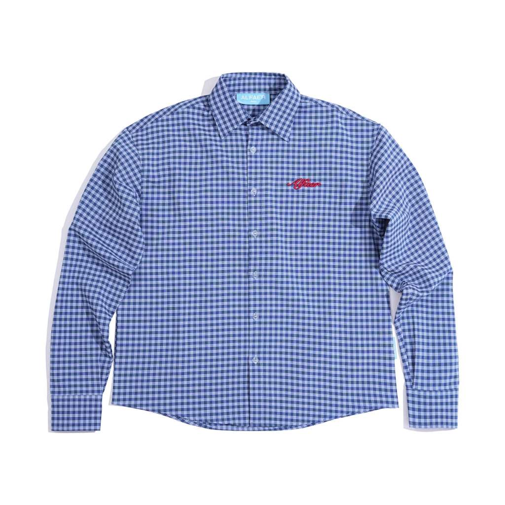 ÁO "ALFAER" CHECKED LONGSLEEVE SHIRT - BLUE NAVY