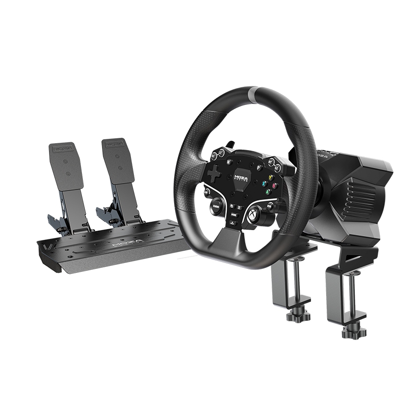 BỘ VÔ LĂNG ĐUA XE MOZA R3 BUNDLE (R3 WHEEL BASE,VÔ LĂNG, PEDAL, NGÀM KẸP BÀN)