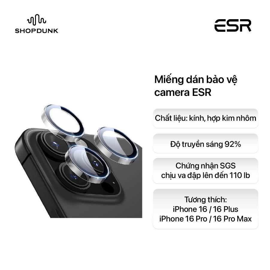 Miếng dán bảo vệ camera ESR cho iPhone 16 / iPhone 16 Plus / iPhone 16 Pro / iPhone 16 Pro Max
