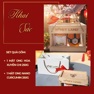 Combo Mật Ong Honeyland 250g - HỘP QUÀ GỖ