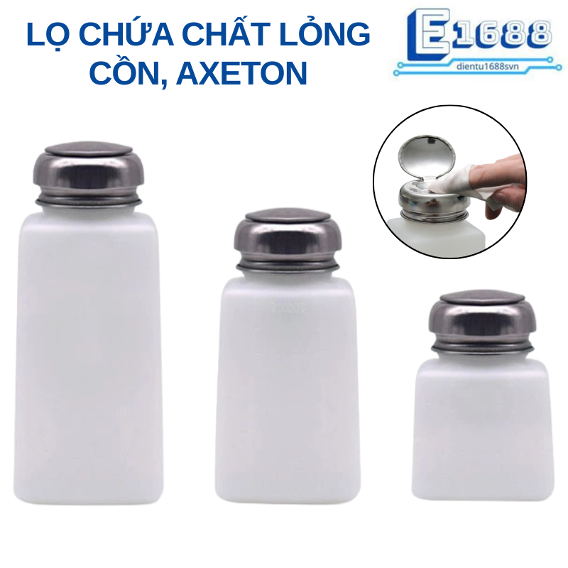Lọ đựng dung dịch cồn, axeton, lọ chứa chất lỏng