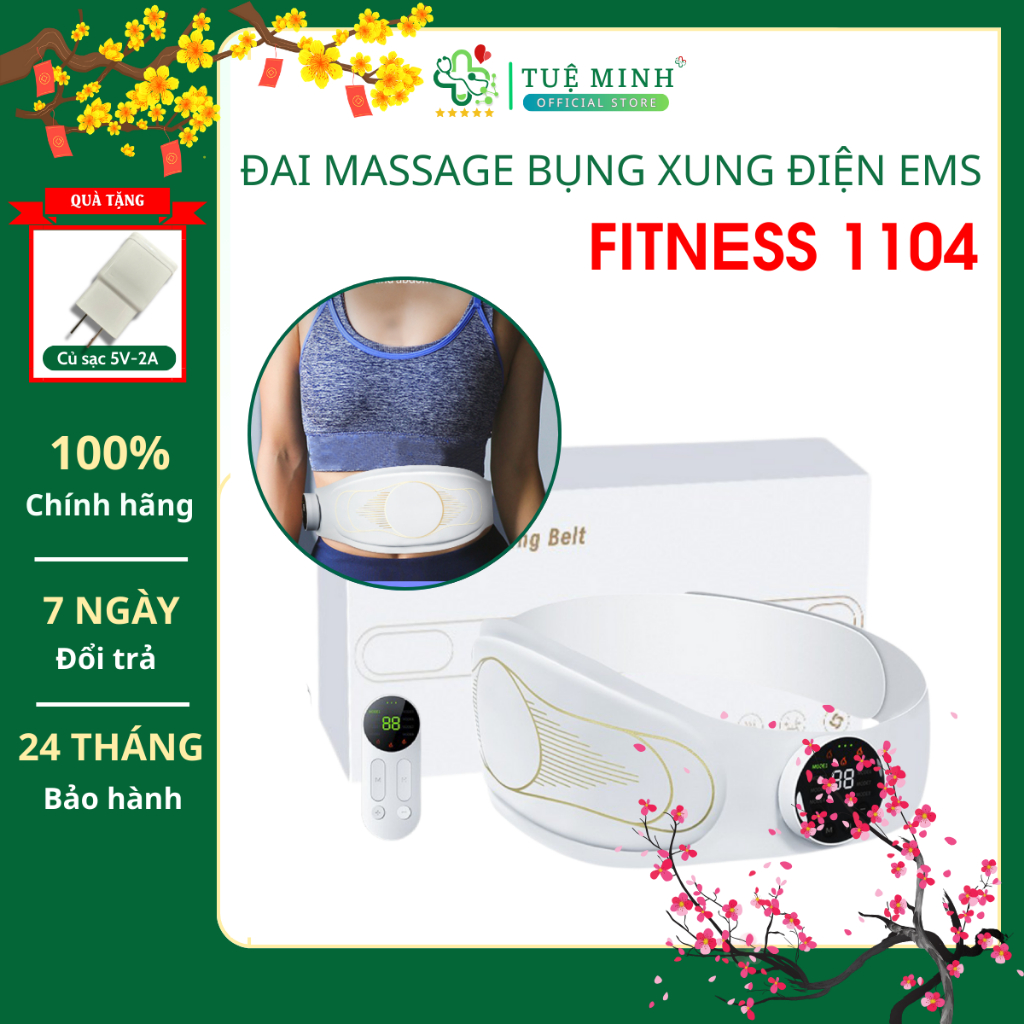 Máy massage bụng xung điện EMS FITNESS 1104, Máy massage xung điện giảm đau nhức vùng thắt lưng