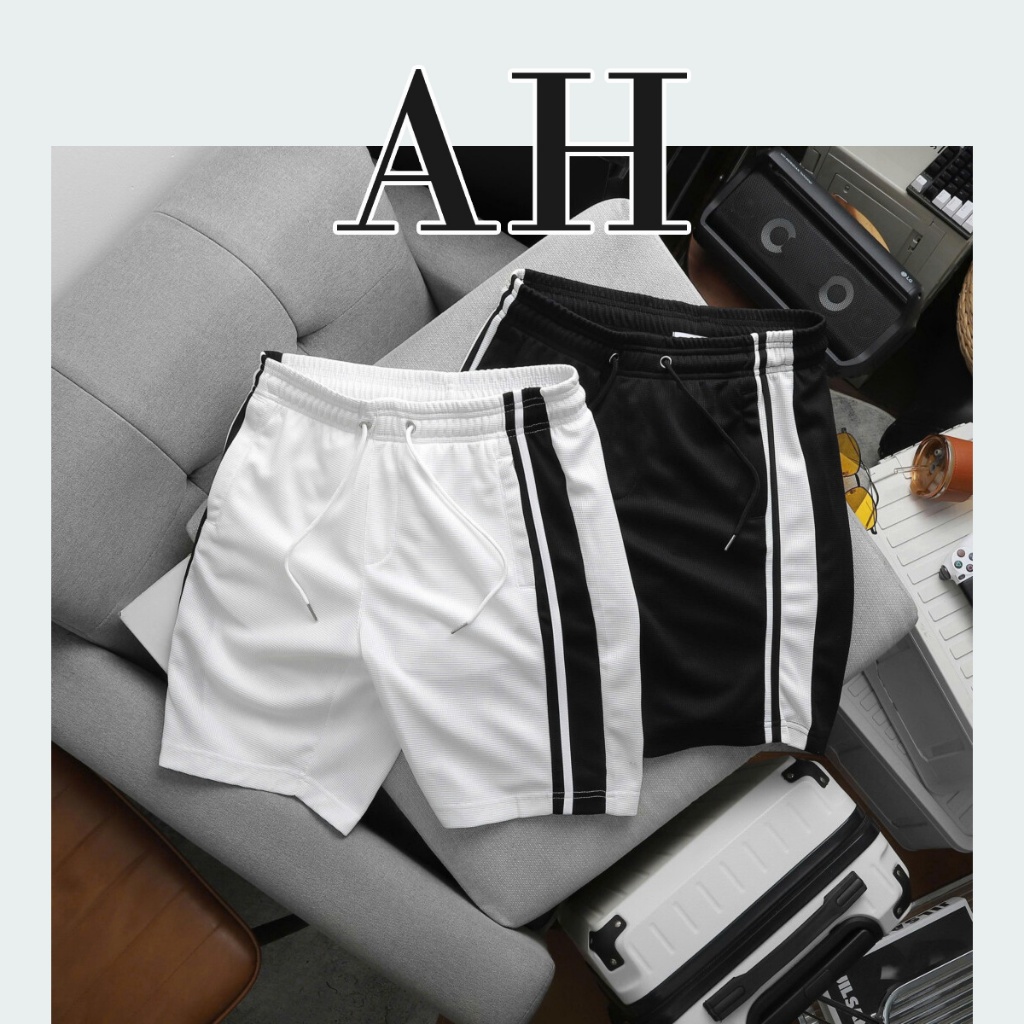 Quần short nam vải thun cotton tổ ong thể thao, năng động, cao cấp - Pack RL | AH STUDIO