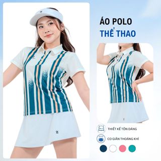 Áo pickleball polo nữ, áo thun thể thao nữ tennis cầu lông cooling fabric làm mát chủ động Zonix