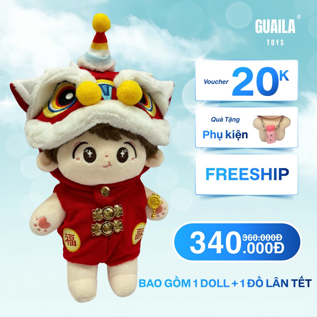 DOLL NAM VÀ OUTFIT SIÊU YÊU BAO GỒM 1 DOLL NAM 20CM VÀ 1 OUTFIT