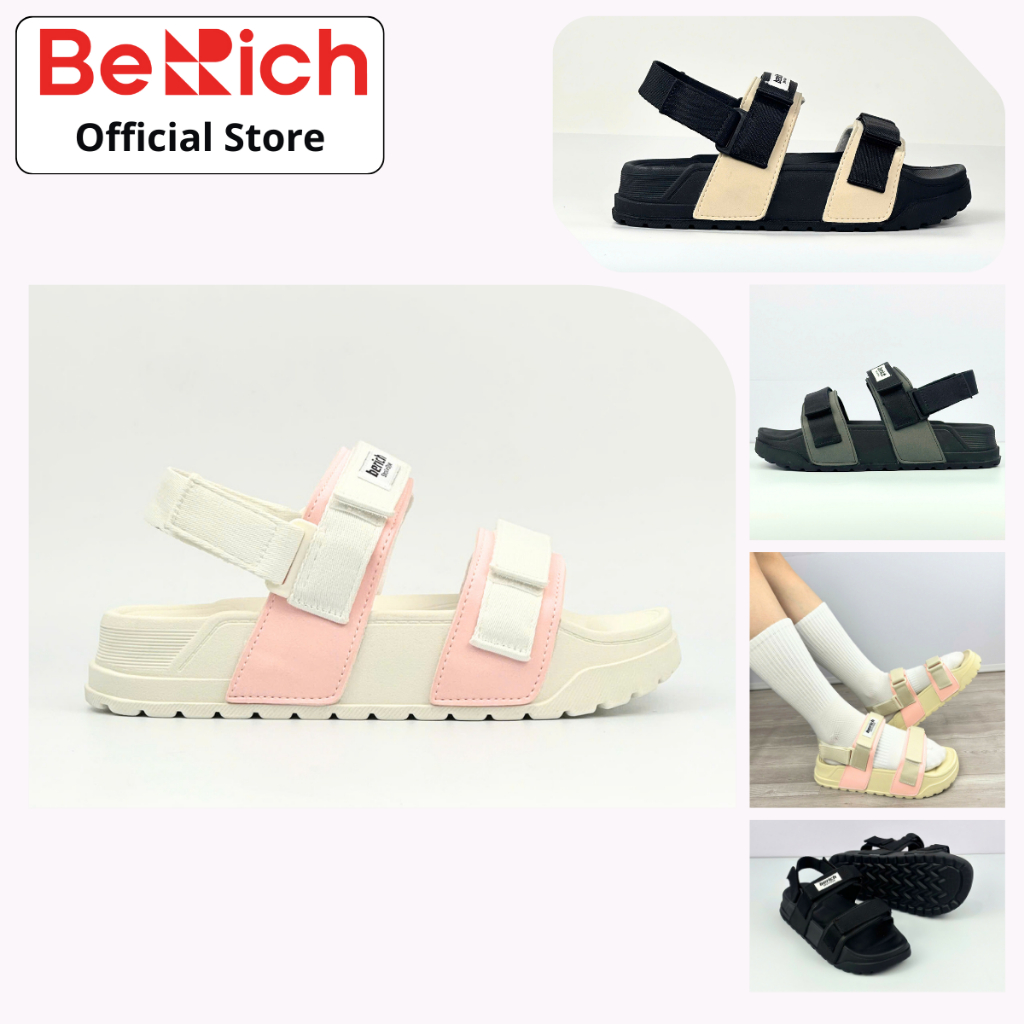 [LÙI SIZE][TẶNG VỚ] Sandal Nam Nữ Berich BE978 - Dép Quai Hậu 2 Quai Ngang Đế Phylon Siêu Nhẹ Đi Học