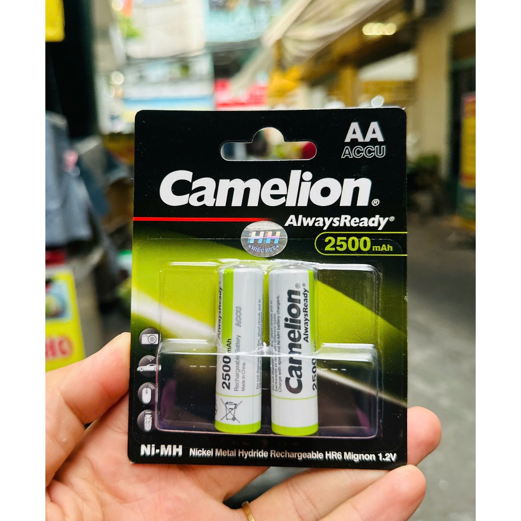 2 viên Pin sạc Camelion AA 2500mAh