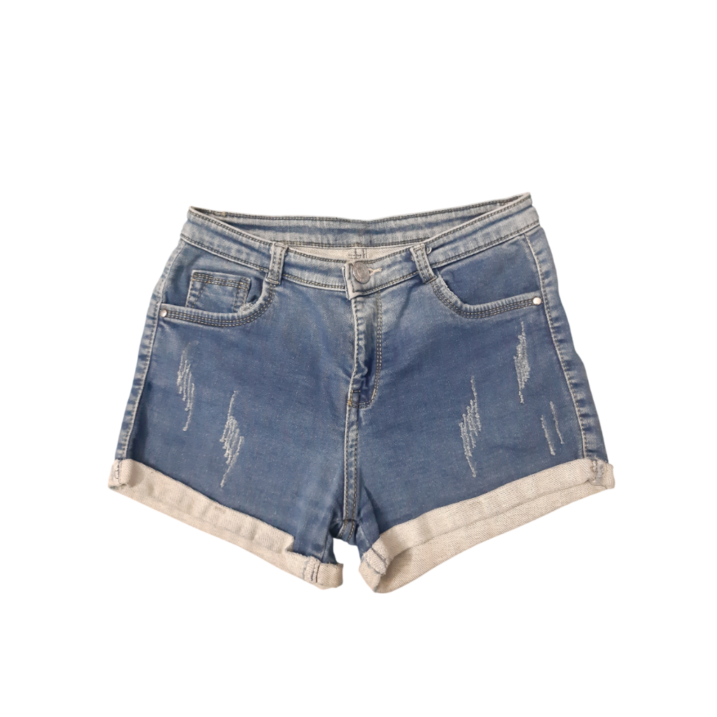 Quần Short Jean Nữ Lưng Cao Gập Lai Siêu Cá Tính – Jean Dày Dặn – Form Đẹp Tôn Dáng – 2hand 99% Như 