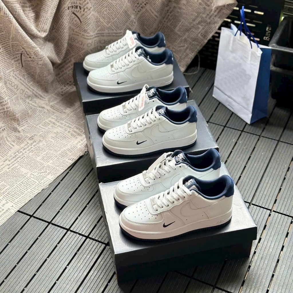 Giày thể thao AF1 White Blue, Giày thể thao AF1 Trắng lòng xanh