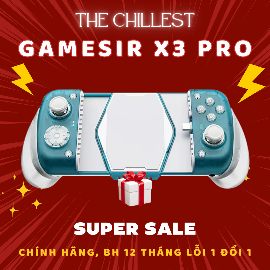 Tay cầm chơi game GAMESIR X3 PRO dành cho điện thoại | Hall Effect, Tích hợp tản nhiệt, Phím cơ, Cus
